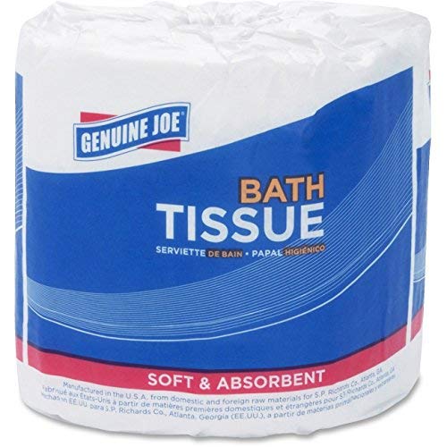 Genuine Joe GJO4350096 Bathroom Tissue, 2-Ply, 500Shts, 96/Ct, White (Pack of 96)