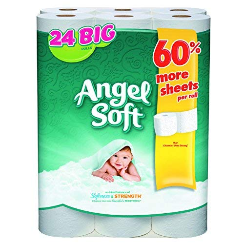 Angel Soft GPC 77239 75239 Premium Bath Tissue, 2-Ply, 198 Sheets/Roll (Pack of 24)