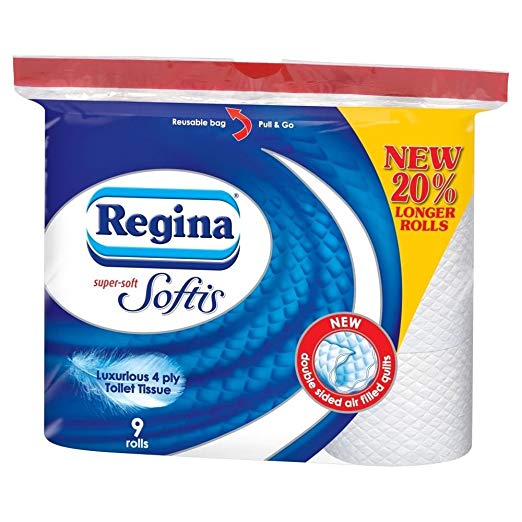 Regina Softis Super-Soft Toilet Tissue (9) - Pack of 2