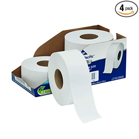 Georgia-Pacific Professional Series Jumbo Jr. 2-Ply Toilet Paper by GP PRO, 2172114, 1,000 Feet Per Roll, 4 Rolls Per Case