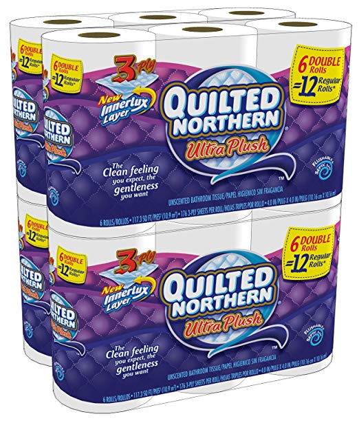 Quilted Northern Ultra Plush, Double Rolls, 24 Count