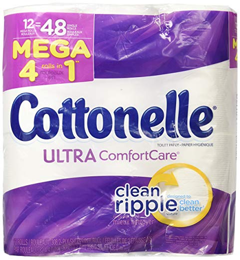 Cottonelle Ultra Comfort Care Mega Roll Toilet Paper, 12 Count